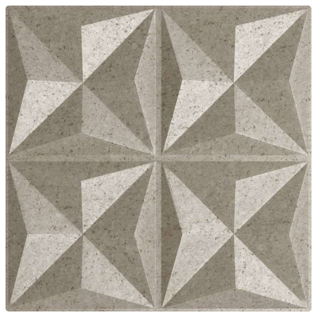 Vidaxl 12 st panneaux muraux origami 3 m² 50x50 cm xps béton