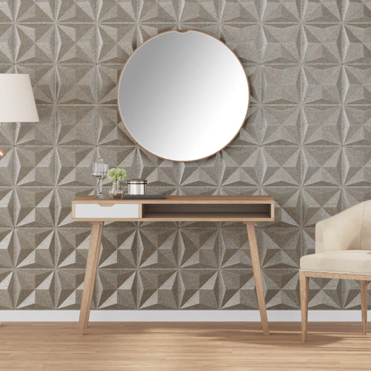 Vidaxl 24 st panneaux muraux origami 6 m² 50x50 cm xps béton