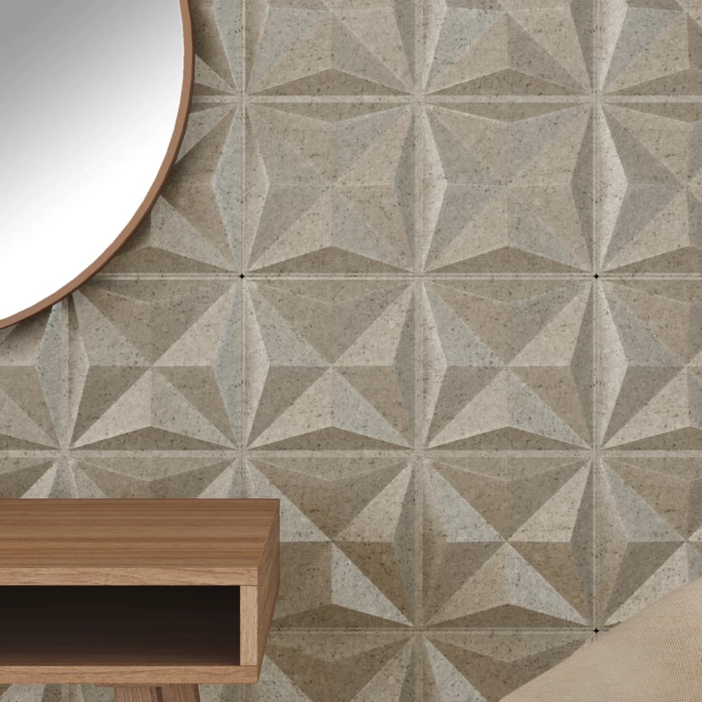 Vidaxl 48 Panneaux muraux St Origami 12 m² 50x50 cm XPS béton