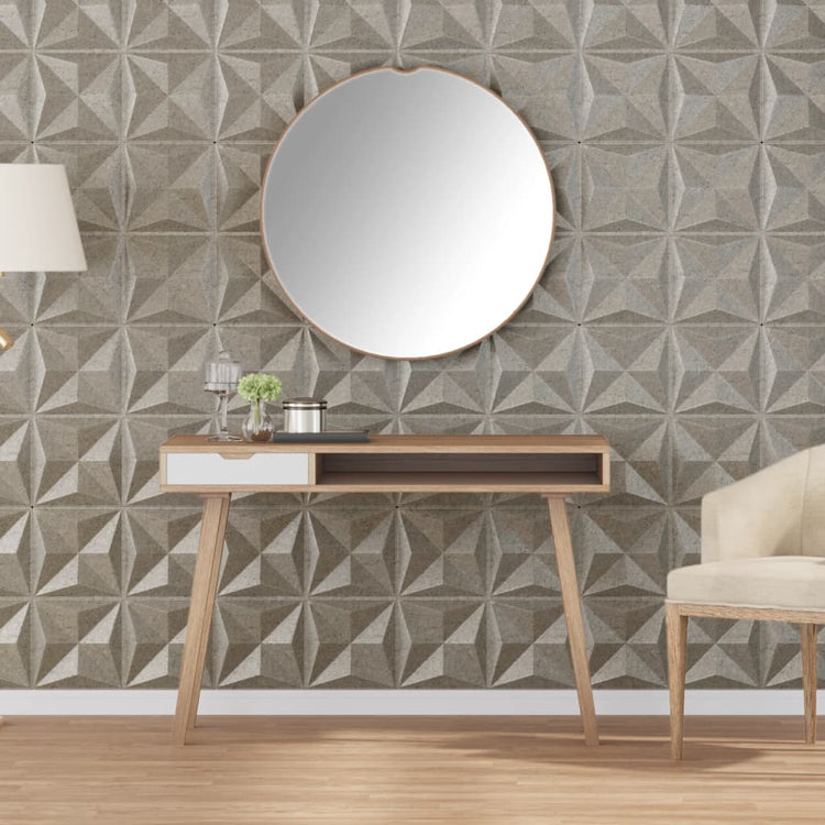 Vidaxl 48 Panneaux muraux St Origami 12 m² 50x50 cm XPS béton