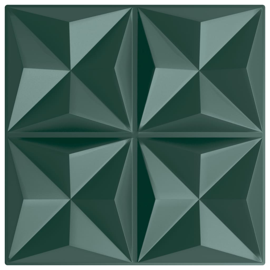 Vidaxl 48 St Panneaux muraux Origami 12 m² 50x50 cm XPS vert