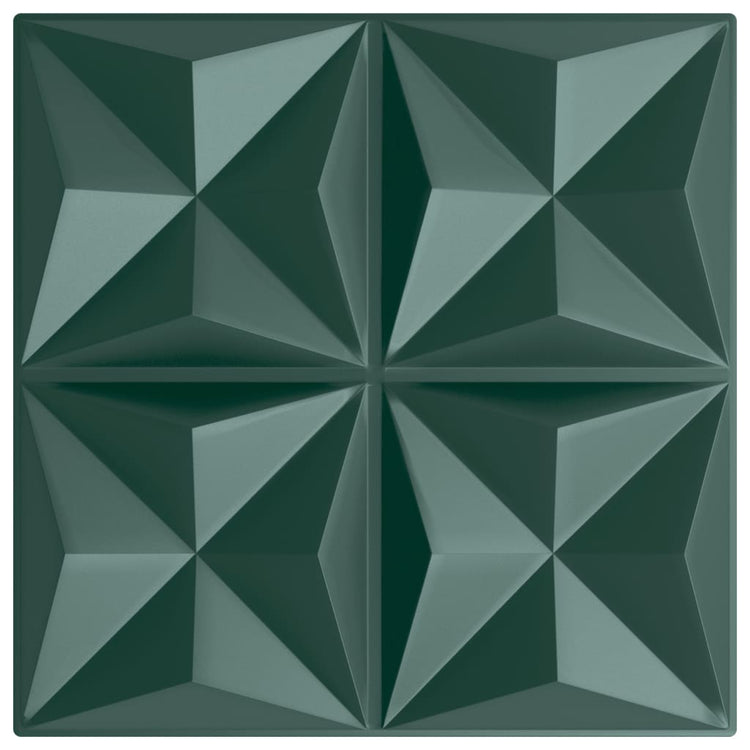 Vidaxl 48 St Panneaux muraux Origami 12 m² 50x50 cm XPS vert