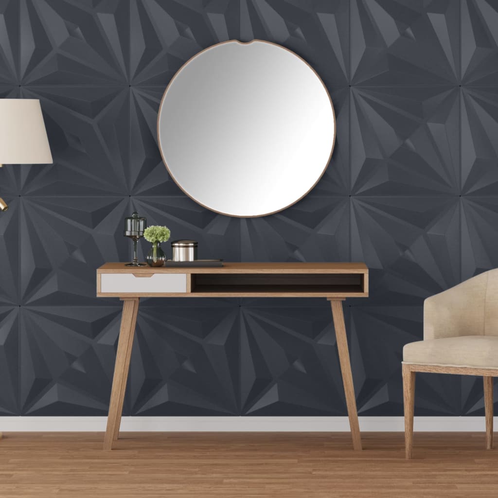 Vidaxl 48 st étoile des panneaux muraux 12 m² 50x50 cm gris XPS