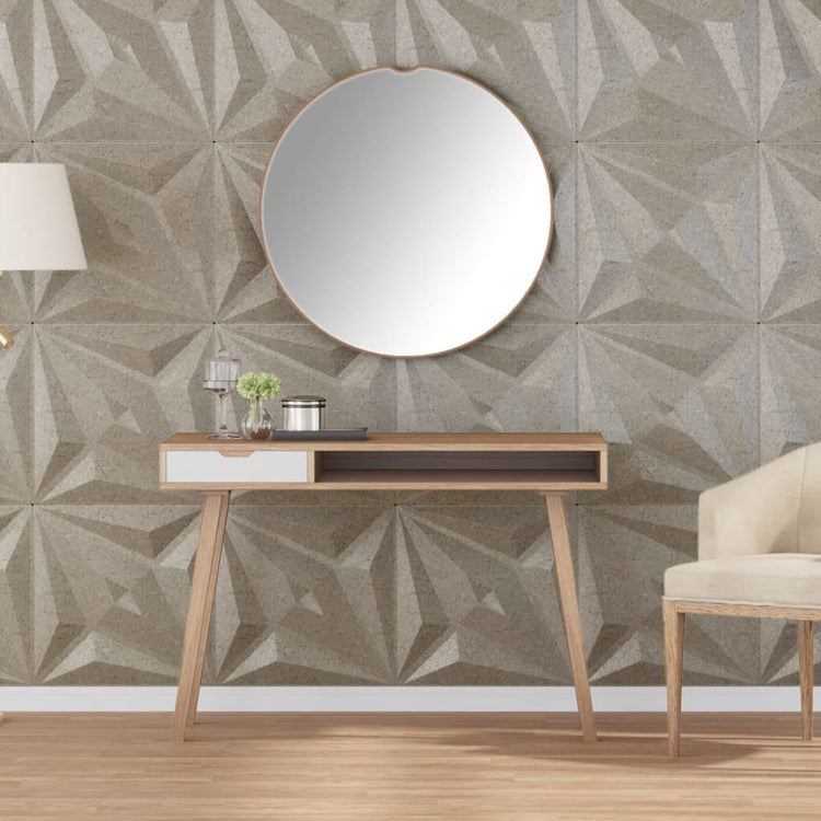 Vidaxl 48 St Panneaux muraux étoiles 12 m² 50x50 cm XPS béton