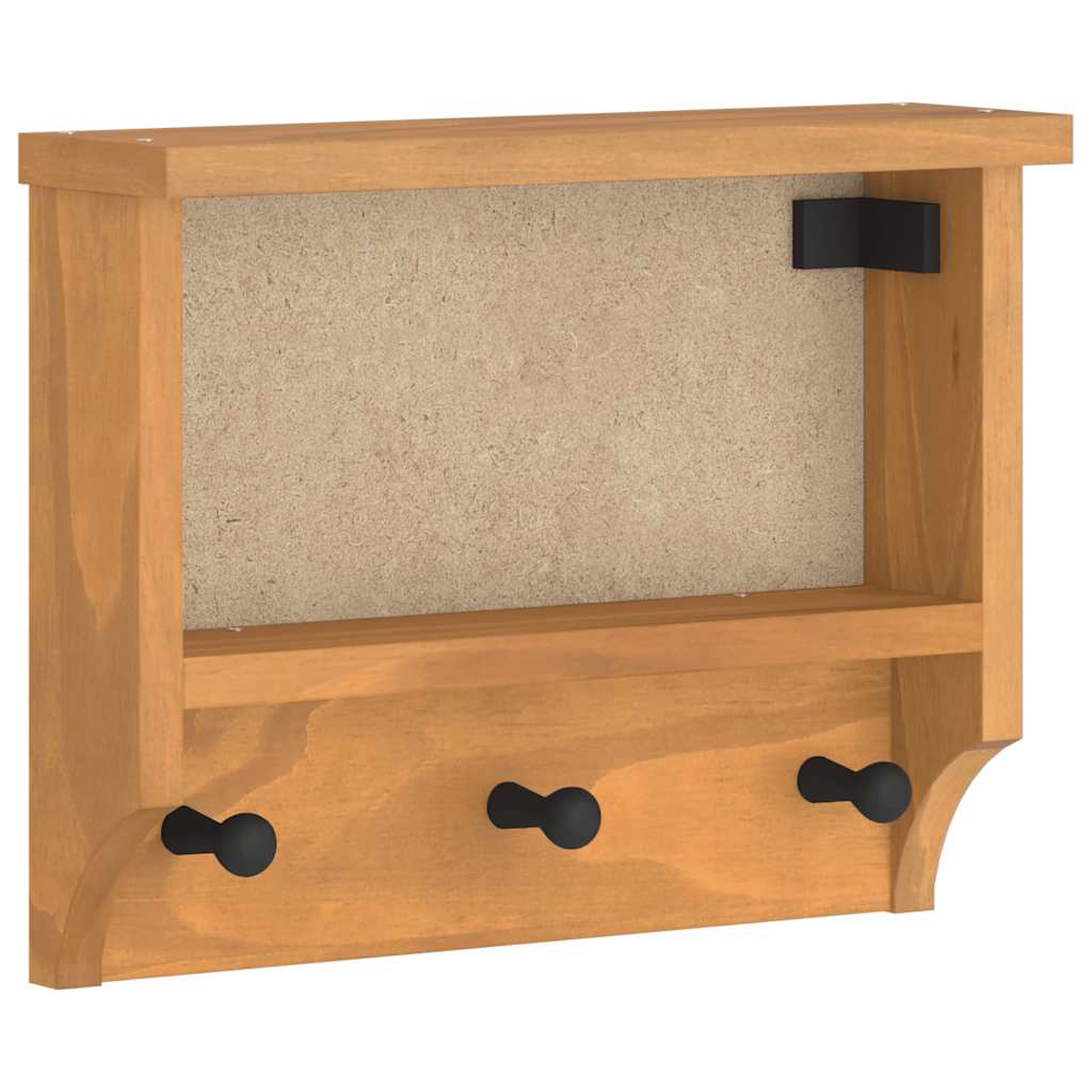 Vidaxx portemanteau mural sandnes 45x12x35 cm bois de pin massif