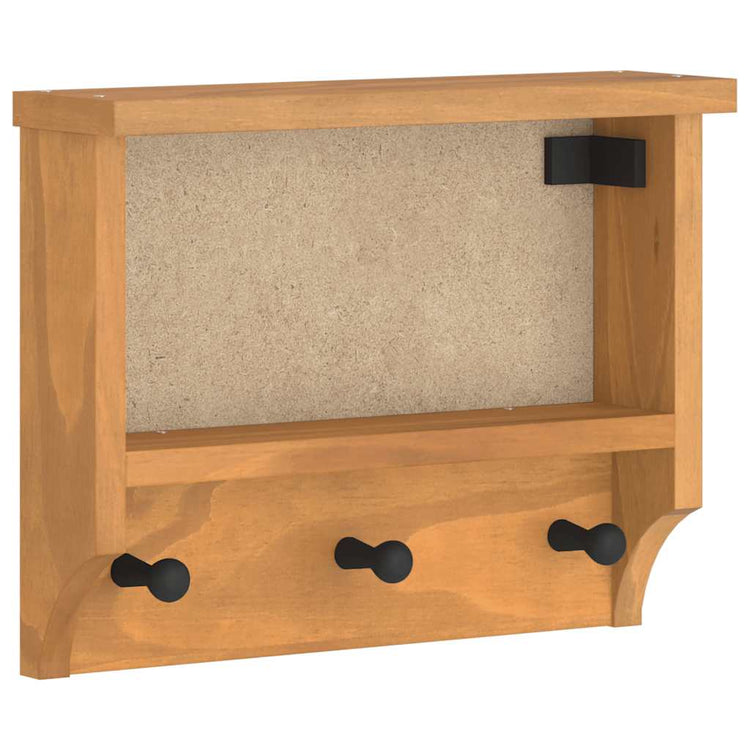 Vidaxx portemanteau mural sandnes 45x12x35 cm bois de pin massif