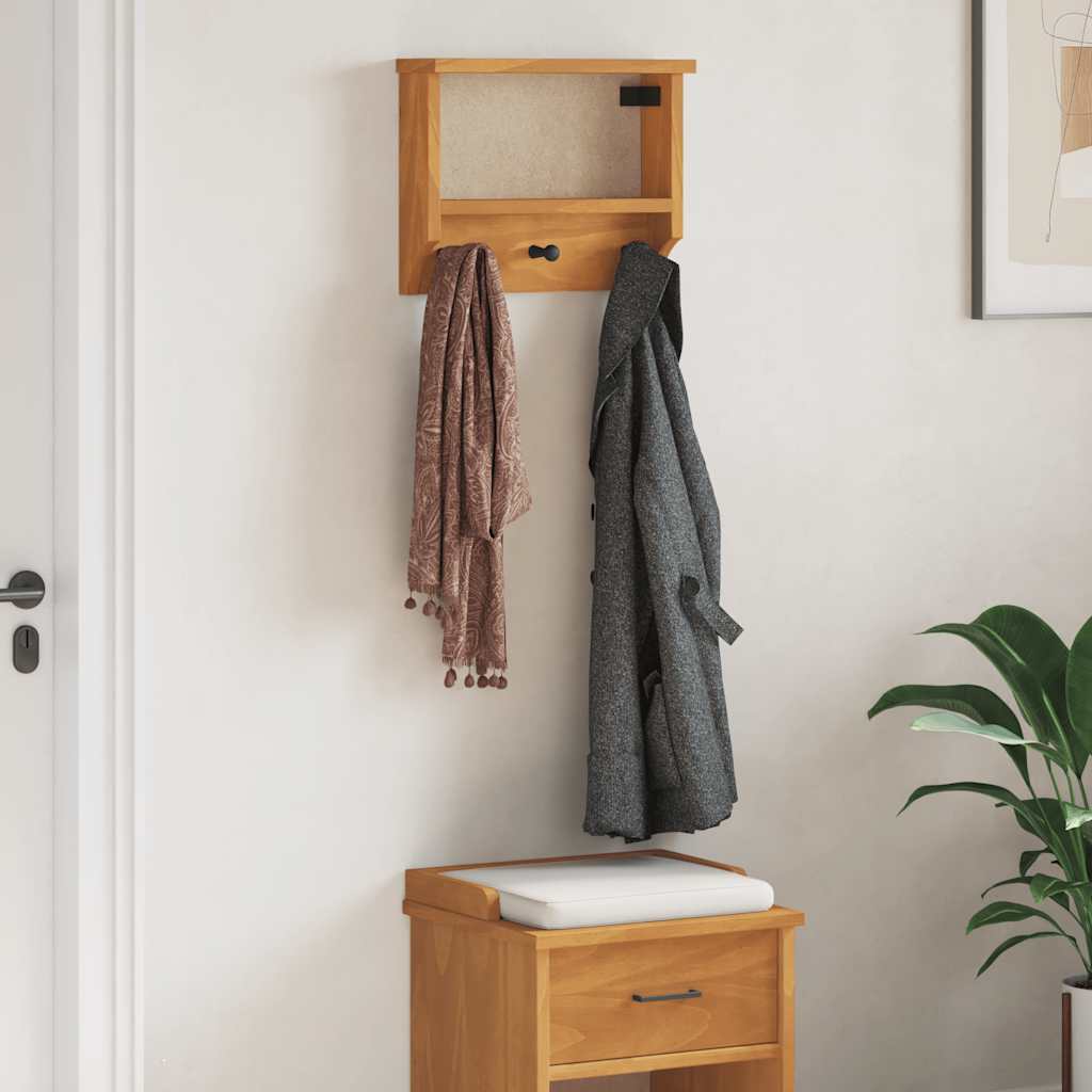 Vidaxx portemanteau mural sandnes 45x12x35 cm bois de pin massif