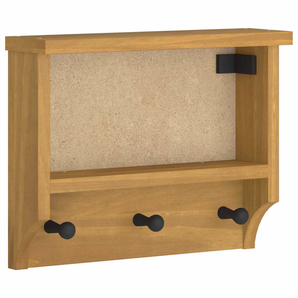 Vidaxx portemanteau mural sandnes 45x12x35 cm bois de pin massif