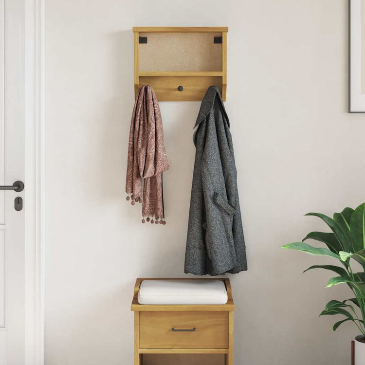 Vidaxx portemanteau mural sandnes 45x12x35 cm bois de pin massif