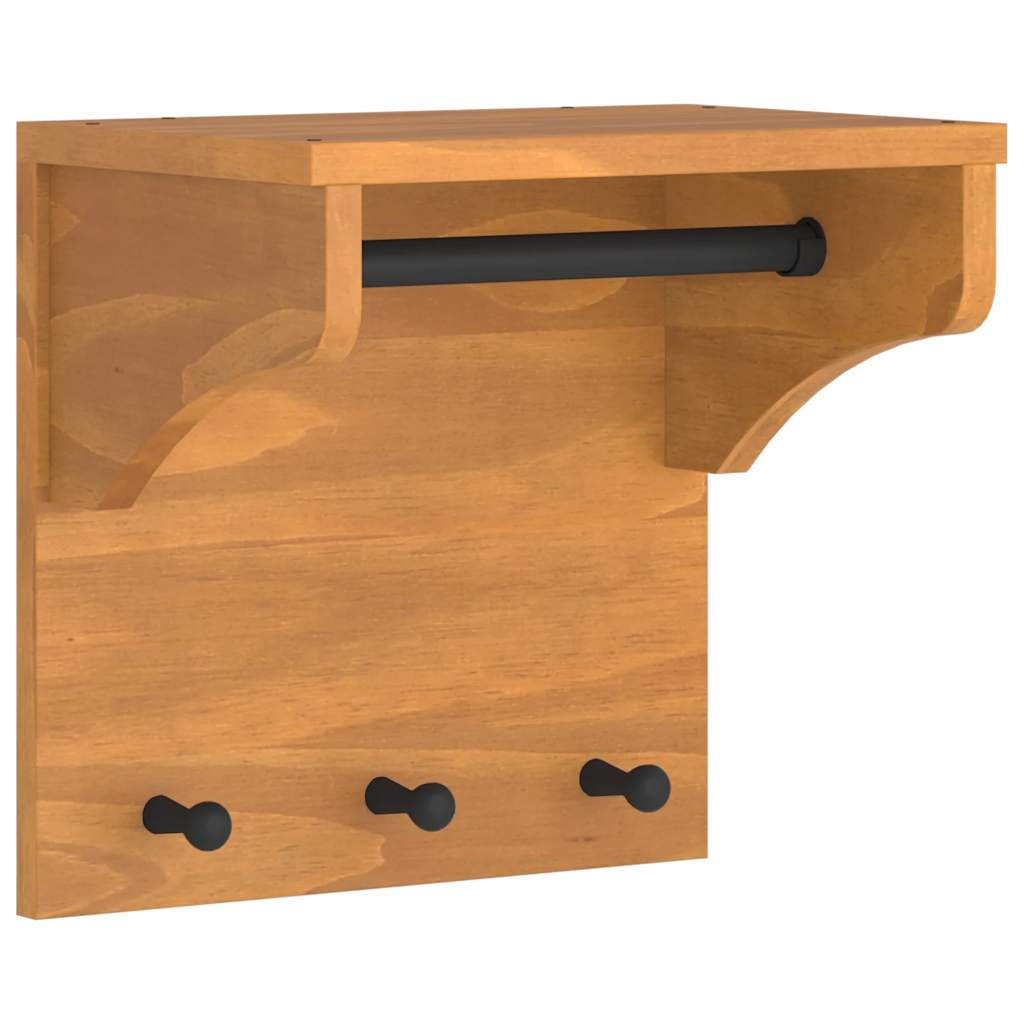Vidaxx portemanteau mural sandnes 43x30x42 cm bois de pin massif