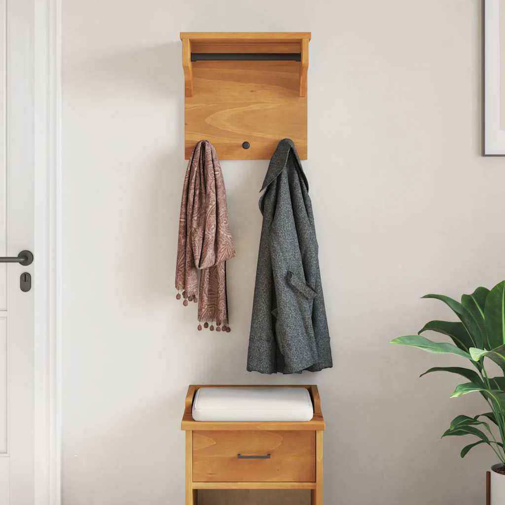 Vidaxx portemanteau mural sandnes 43x30x42 cm bois de pin massif