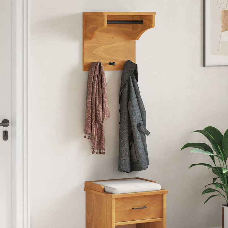 Vidaxx portemanteau mural sandnes 43x30x42 cm bois de pin massif