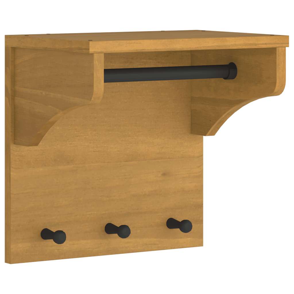 Vidaxx portemanteau mural sandnes 43x30x42 cm bois de pin massif