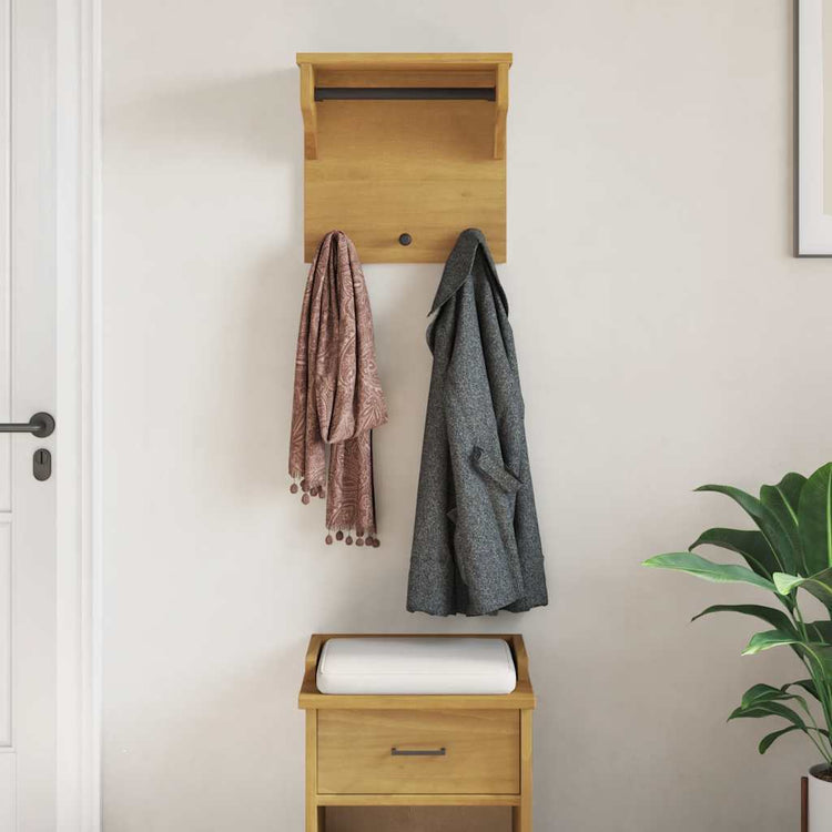 Vidaxx portemanteau mural sandnes 43x30x42 cm bois de pin massif