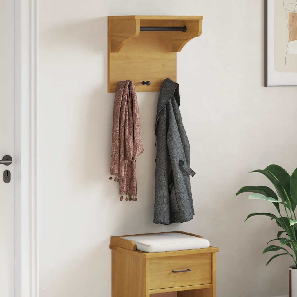 Vidaxx portemanteau mural sandnes 43x30x42 cm bois de pin massif