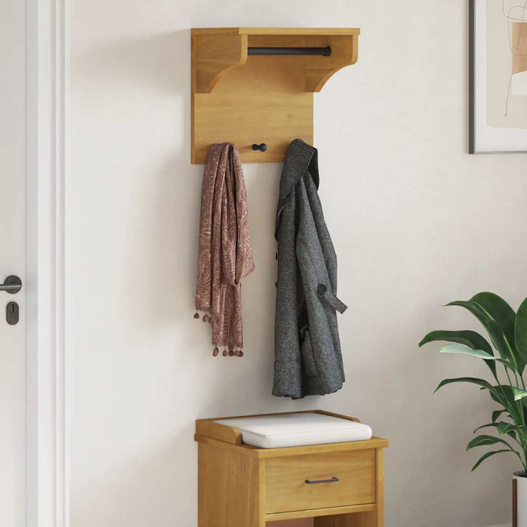 Vidaxx portemanteau mural sandnes 43x30x42 cm bois de pin massif