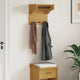 Vidaxx portemanteau mural sandnes 43x30x42 cm bois de pin massif