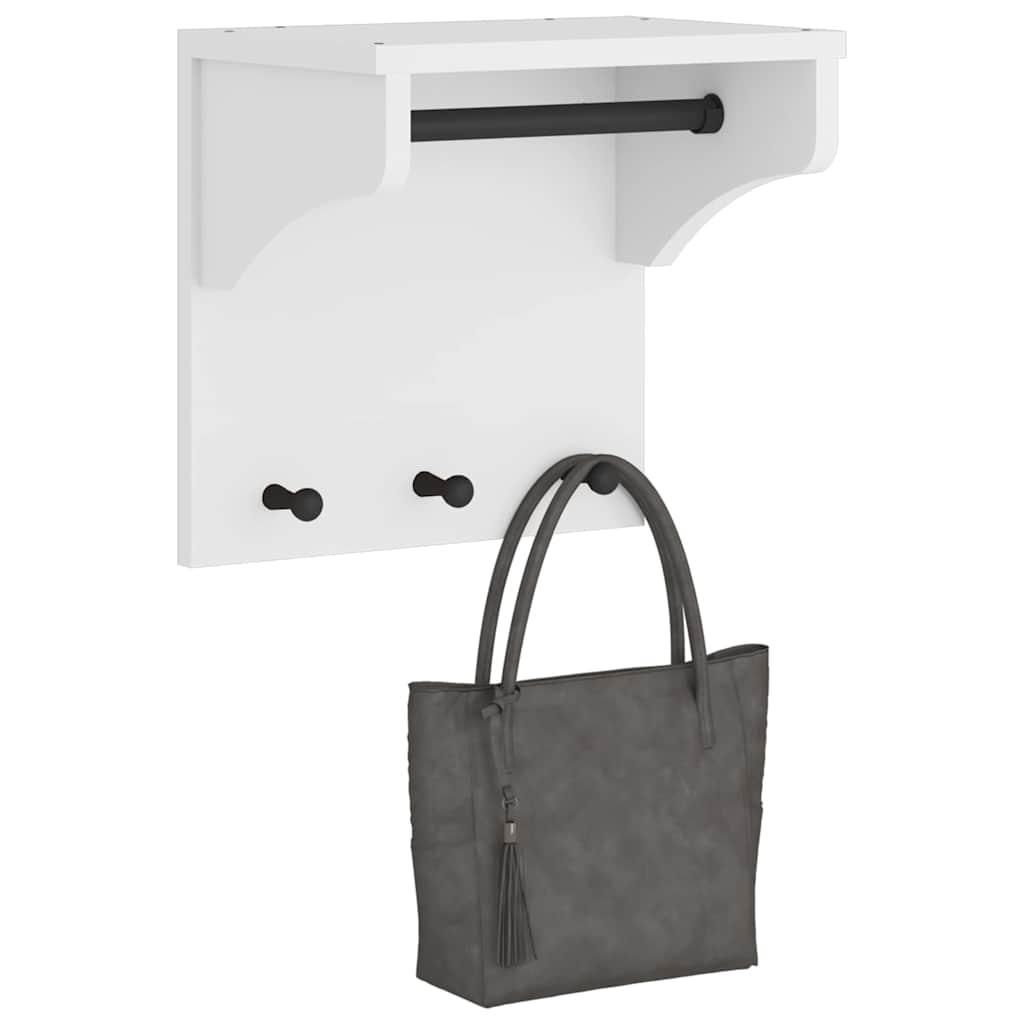 Vidaxx portemanteau mural sandnes blanc 43x30x42 cm bois de pin massif