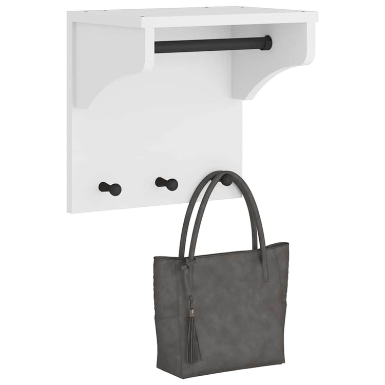 Vidaxx portemanteau mural sandnes blanc 43x30x42 cm bois de pin massif