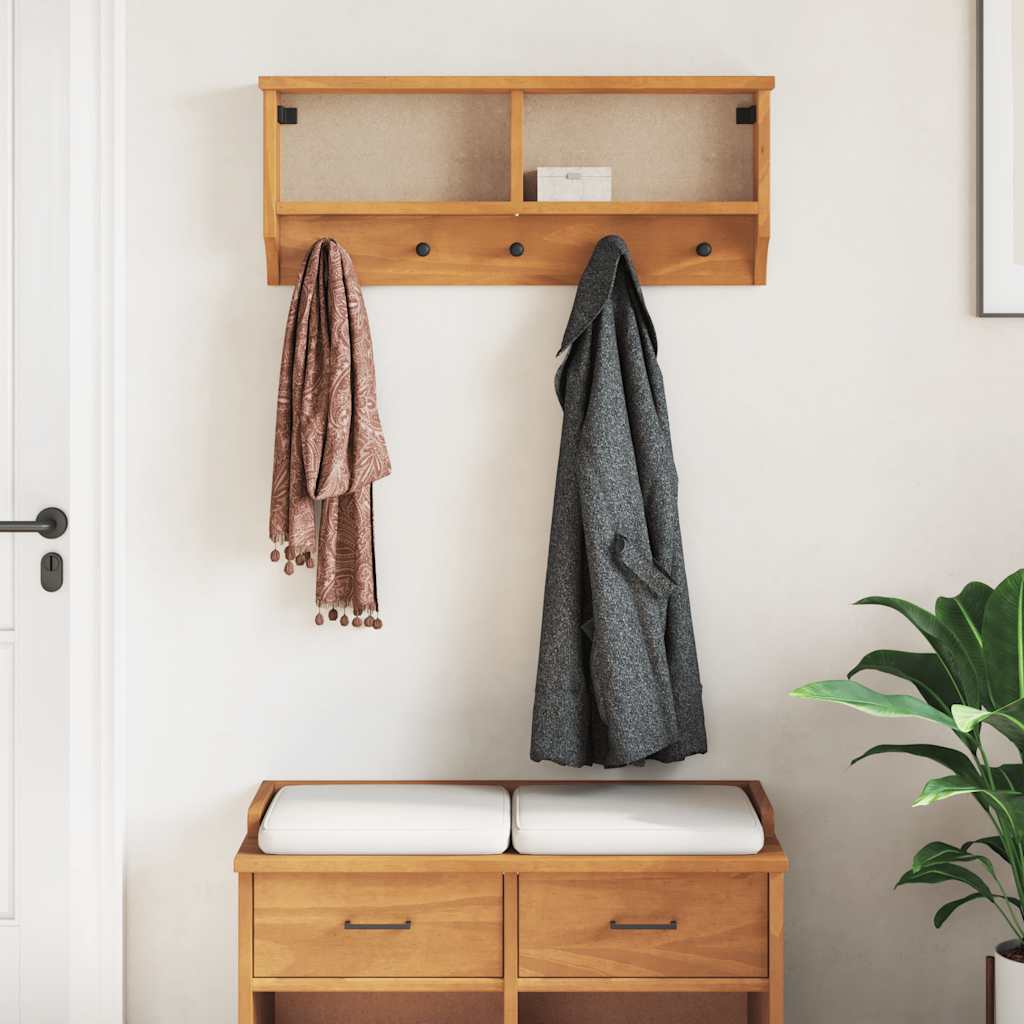 Vidaxx portemanteau mural sandnes 87x12x35 cm bois de pin massif