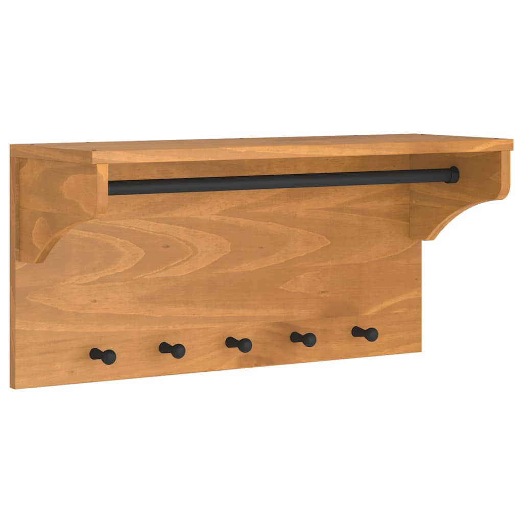 Vidaxx portemanteau mural sandnes 87x30x42 cm bois de pin massif