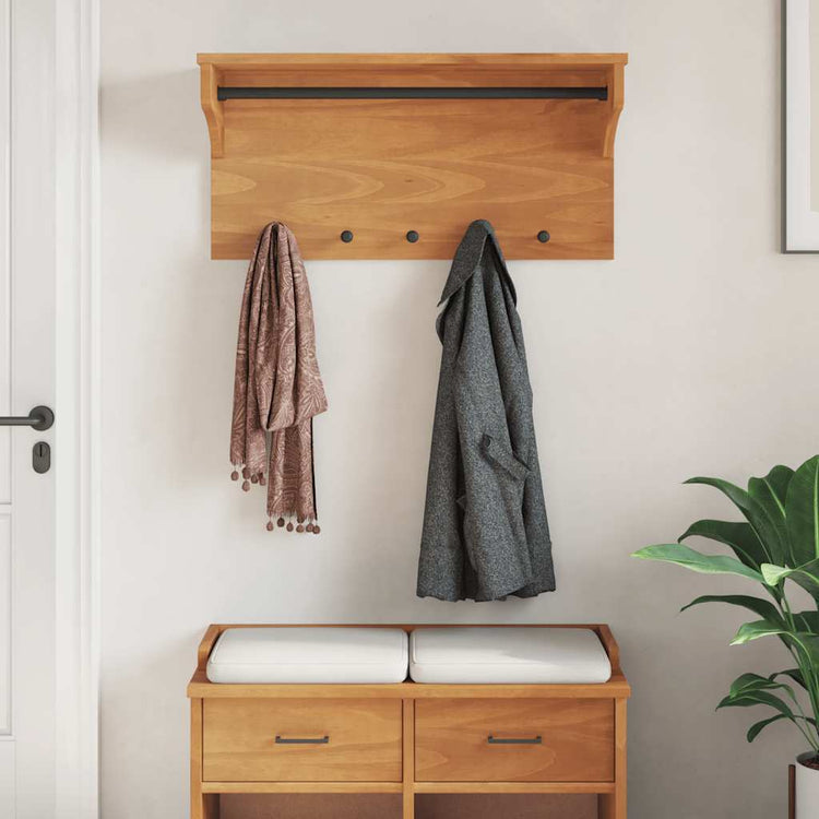Vidaxx portemanteau mural sandnes 87x30x42 cm bois de pin massif