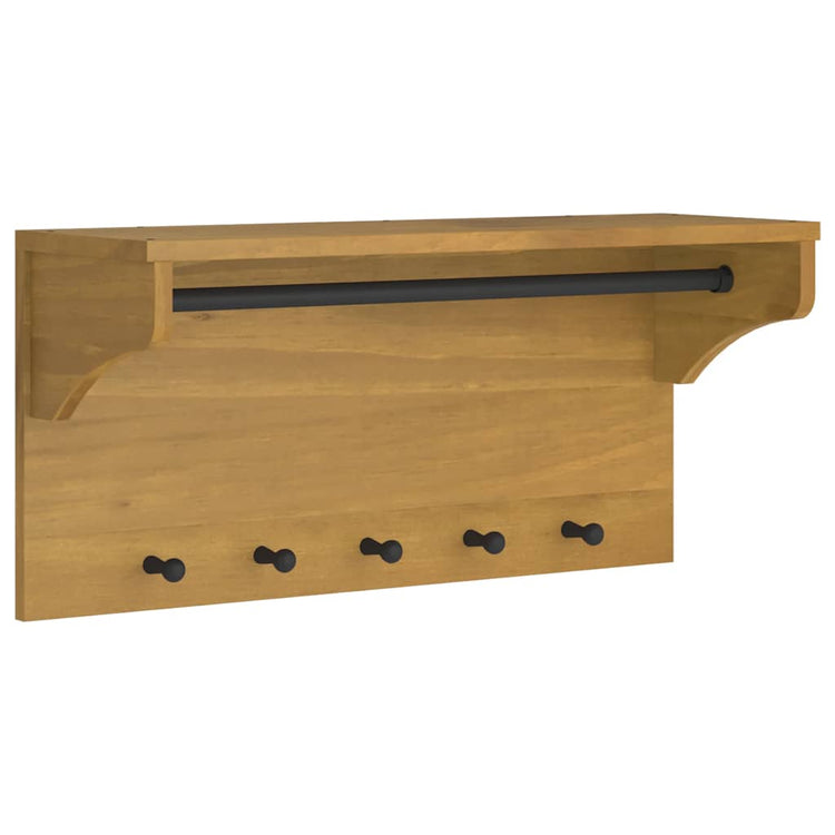 Vidaxx portemanteau mural sandnes 87x30x42 cm bois de pin massif