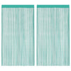 VidaXL rideaux de cordon 2 pcs turquoise 100x250 cm