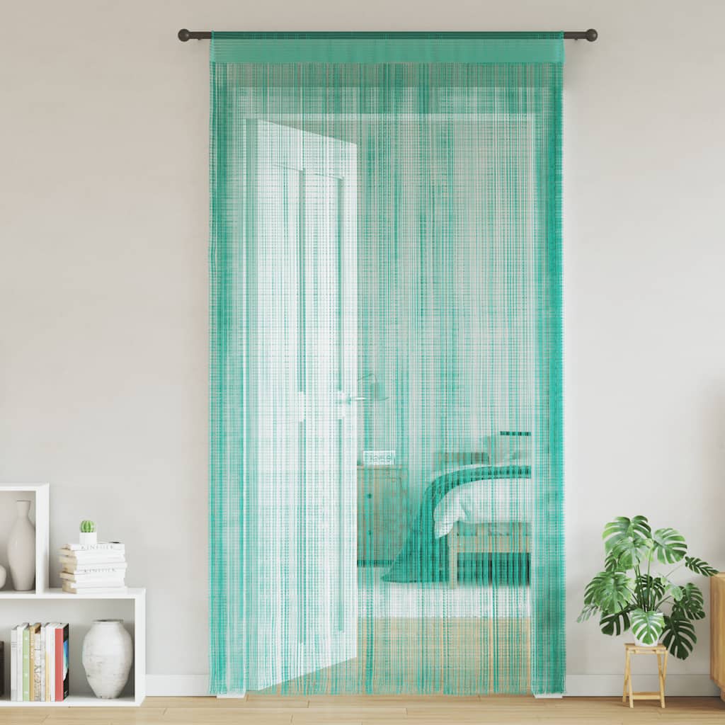 VidaXL rideaux de cordon 2 pcs turquoise 100x250 cm