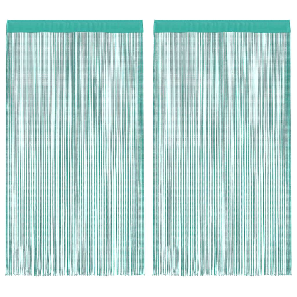 VidaXL rideaux de cordon 2 pcs turquoise 140x250 cm
