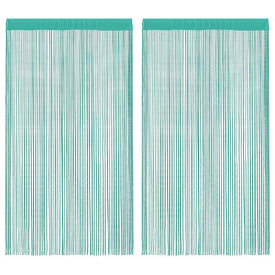 VidaXL rideaux de cordon 2 pcs turquoise 140x250 cm