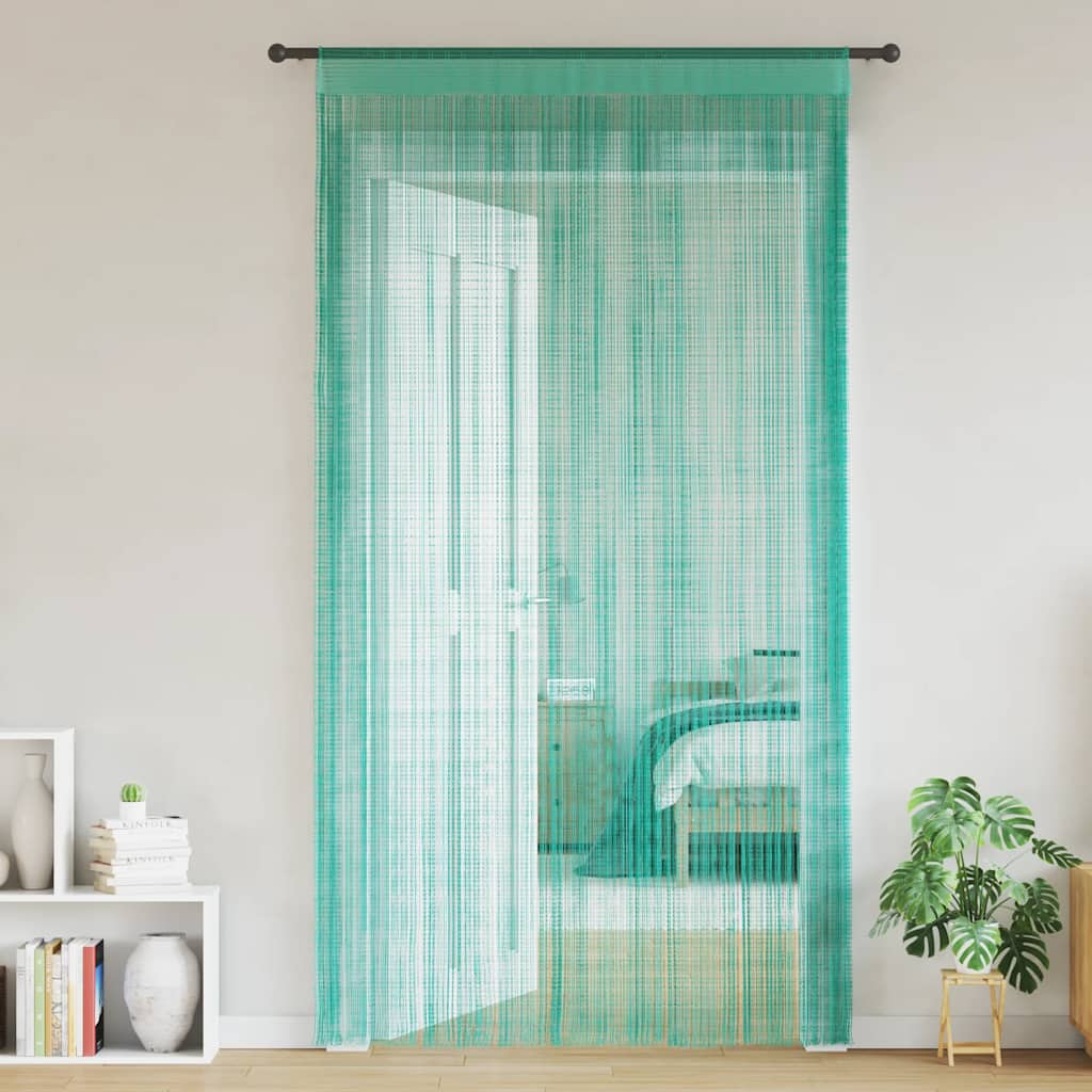 VidaXL rideaux de cordon 2 pcs turquoise 140x250 cm