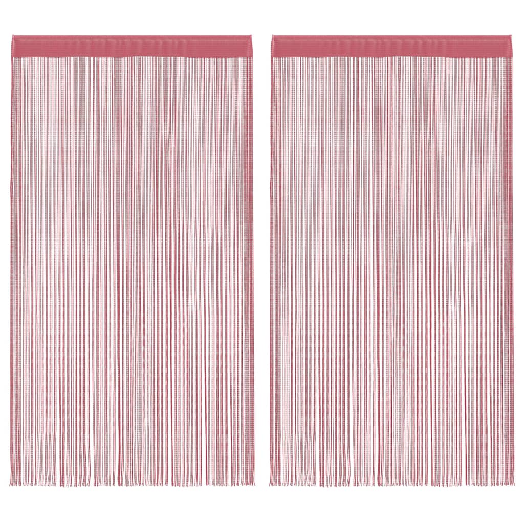VidaXL rideaux de cordon 2 pcs 140x250 cm rose
