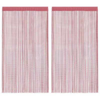VidaXL rideaux de cordon 2 pcs 140x250 cm rose