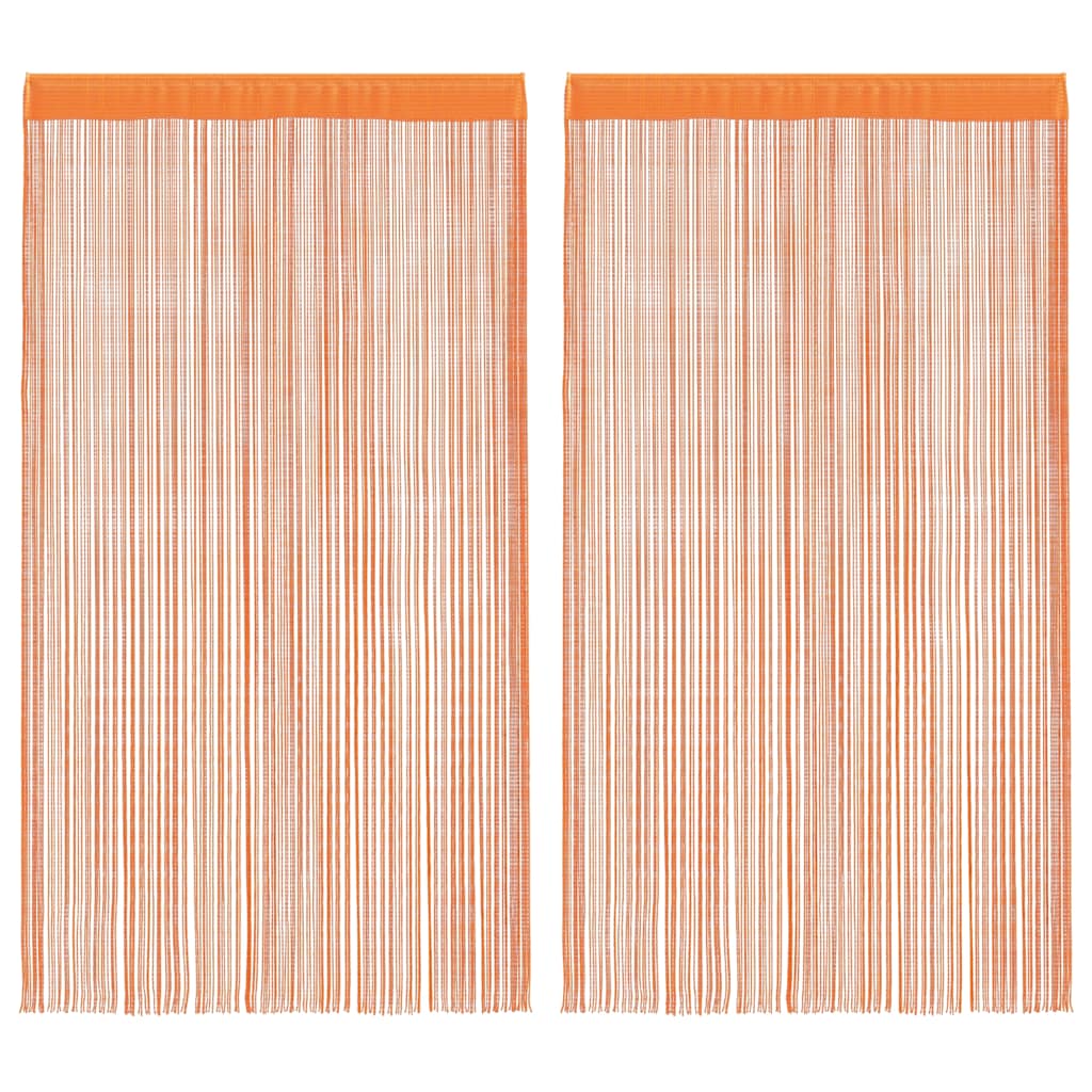 VidaXL rideaux de cordon 2 pcs 100x250 cm orange