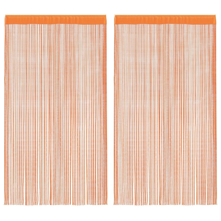 VidaXL rideaux de cordon 2 pcs 100x250 cm orange