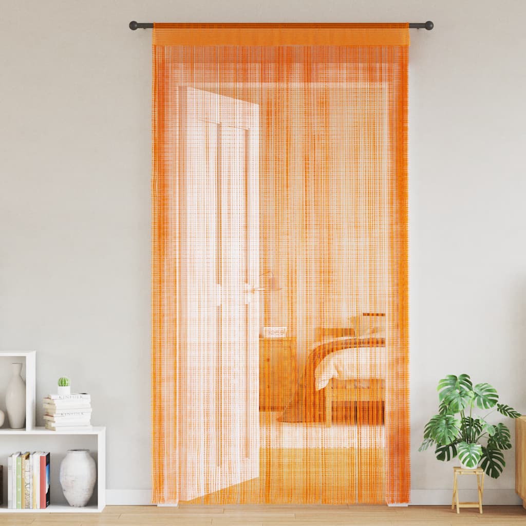 VidaXL rideaux de cordon 2 pcs 100x250 cm orange