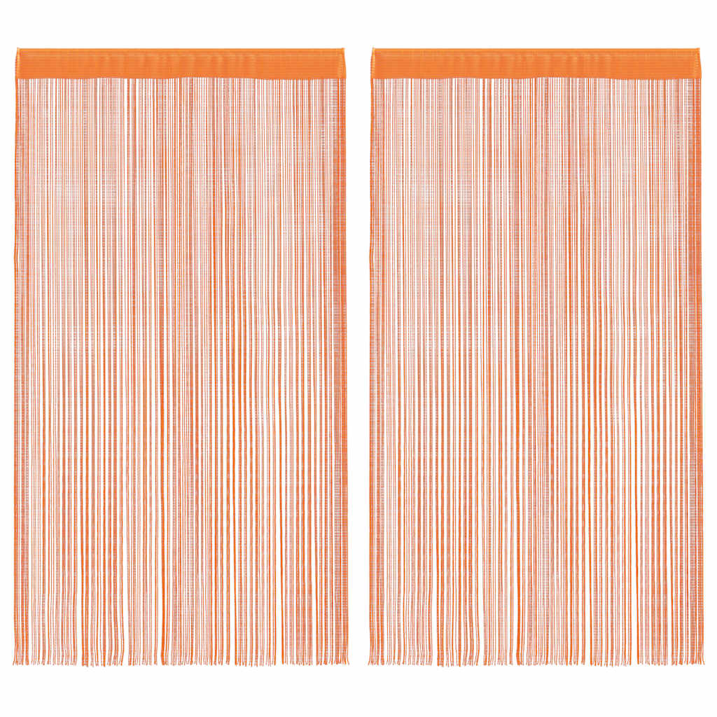 VidaXL rideaux de cordon 2 pcs 140x250 cm orange