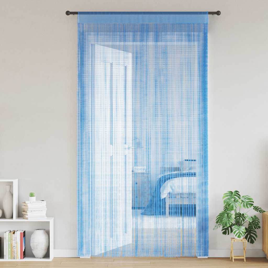 VidaXL rideaux de cordon 2 pcs 100x250 cm bleu clair