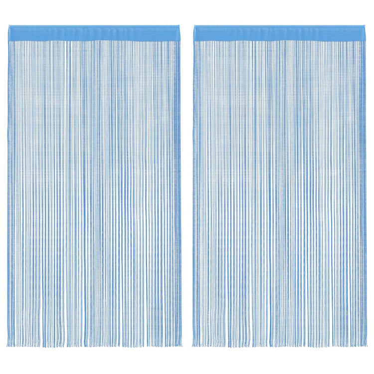 VidaXL rideaux de cordon 2 pcs 140x250 cm bleu clair