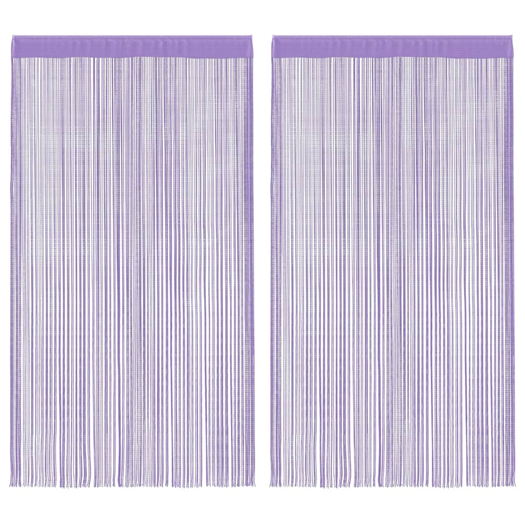 VidaXL rideaux de cordon 2 pcs violet 140x250 cm