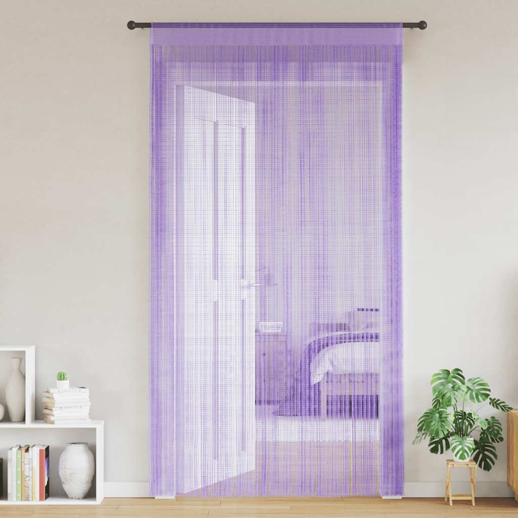 VidaXL rideaux de cordon 2 pcs violet 140x250 cm