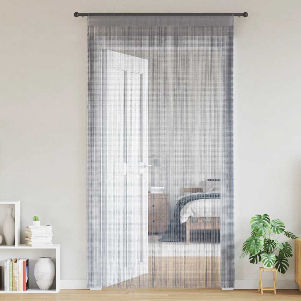 VidaXL rideaux de cordon 2 pcs 100x250 cm gris clair