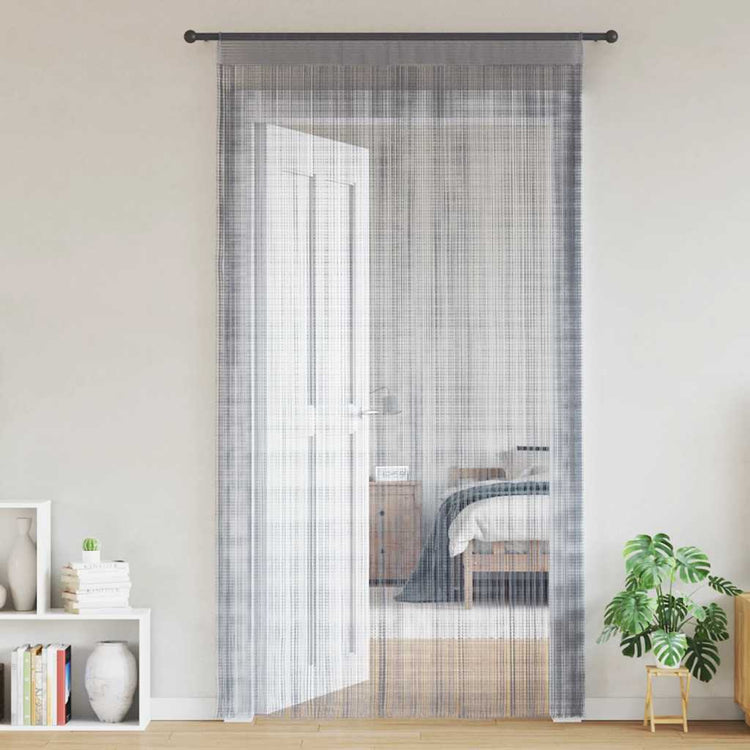 VidaXL rideaux de cordon 2 pcs 100x250 cm gris clair