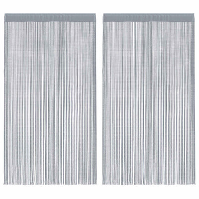 VidaXL rideaux de cordon 2 pcs 140x250 cm gris clair