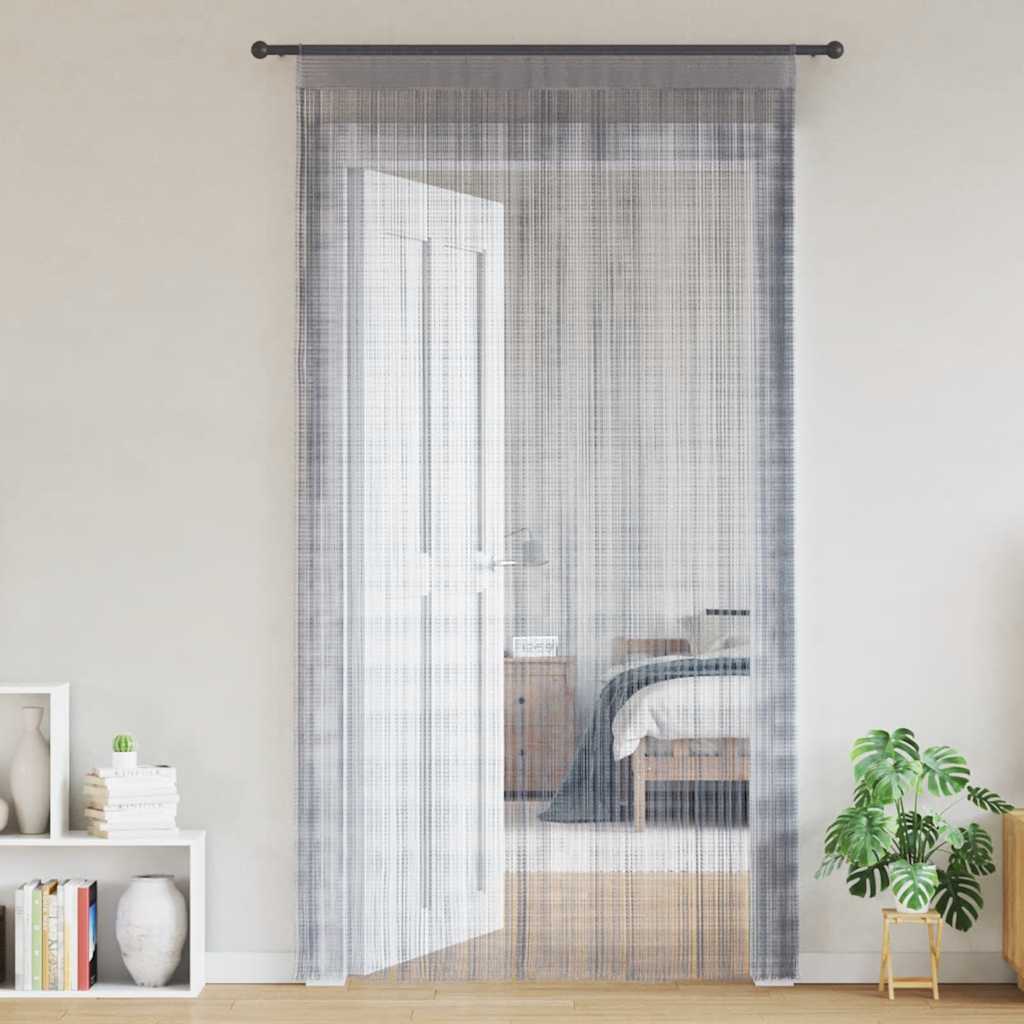 VidaXL rideaux de cordon 2 pcs 140x250 cm gris clair