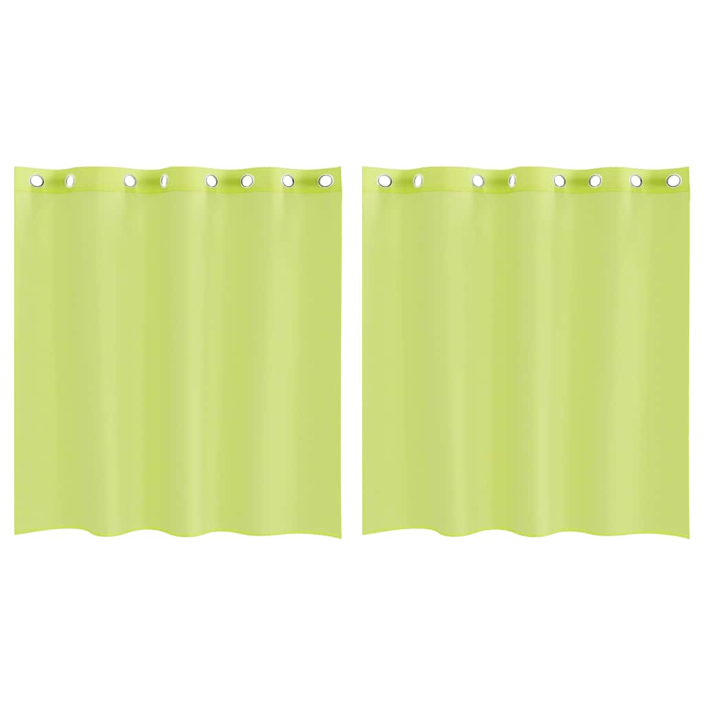 Vidaxx rideaux voile avec œillets 2 pcs 140x140 cm vert pomme