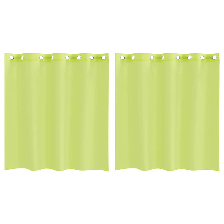 Vidaxx rideaux voile avec œillets 2 pcs 140x140 cm vert pomme