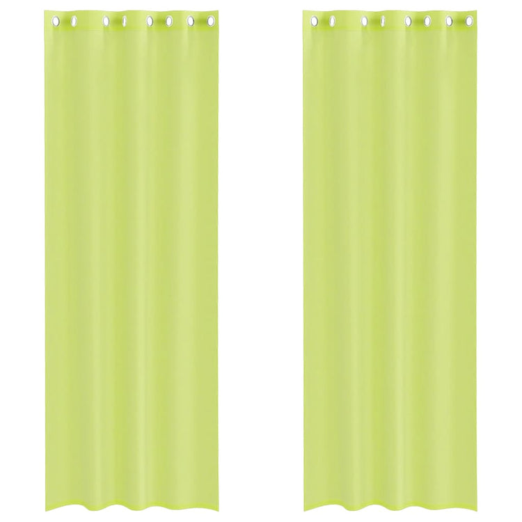 Vidaxx rideaux voilages avec œillets 2 pcs 140x300 cm vert pomme