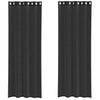 Vidaxx rideaux voile avec œillets 2 pcs 140x300 cm noir